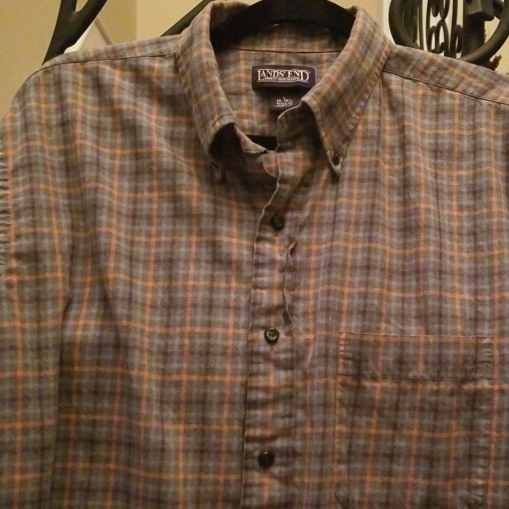 Lands End Button Down Long Sleeve Shirt